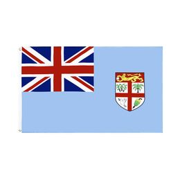 Decoración de jardín Al aire libre 90 * 150 cm Bandera nacional de Fiji Bandera de poliéster Decoración interior interior 59 * 35.4 pulgadas Bandera No.4
