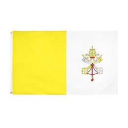 Garden Decoratie Outdoor 90 * 150 cm Vaticaanse vlag Polyester vlag Indoor Interieur Decoratie 59 * 35,4 inch vlag nr. 4