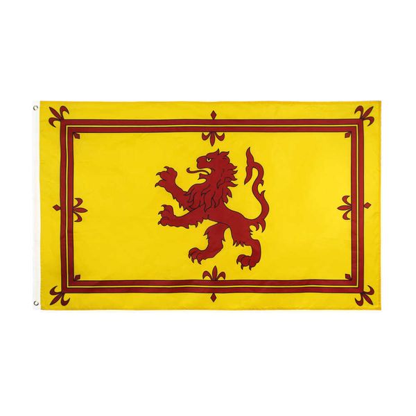 Décoration de jardin Drapeau national extérieur 90 * 150 cm Drapeau du lion royal d'Écosse Décoration intérieure intérieure 59 * 35,4 pouces Drapeau No.4