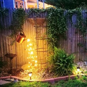 Decoración de jardín al aire libre tipo estrella ducha arte luz jardinería césped lámpara Solar Led