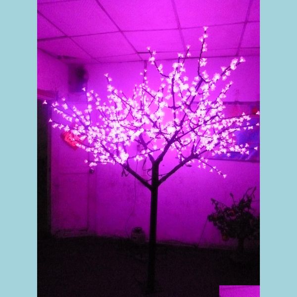 Decoraciones de jardín 1 152 piezas Led Bbs Cherry Blossom Tree Light Christmas 2M / 6 5Ft Altura impermeable al aire libre U Drop Delivery Home Gard Dhrec