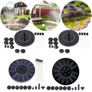 Gardendecoraties 1.2W/1.4W 5LED Zonne -aangedreven drijvende fonteinpomp met 7 mondstuk voor