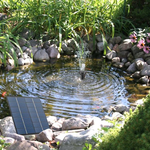 Fuente de baño para pájaros de 1,4 W para decoraciones de jardín con 8 boquillas, Kit de bomba de agua de Panel Solar portátil, pájaro compacto multifuncional
