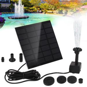 Gartendekorationen 1,4 W Mini Solar Brunnenpumpe Power Panel Kit Wasser für Pool Indoor Vogelbad im Freien