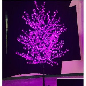 Décorations de jardin 1.8m / 6ft Bleu LED Cherry Blossom Tree Pathway extérieur Vacances Année de Noël Lumière Décor de mariage Drop Livraison Ho Ot6By