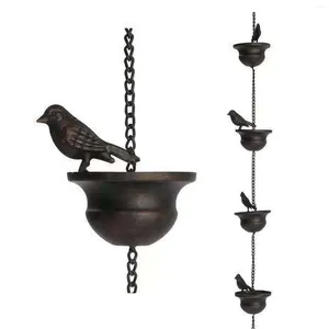 Décorations de jardin 1 PC Creative Birds Catcher de chaîne de pluie métal