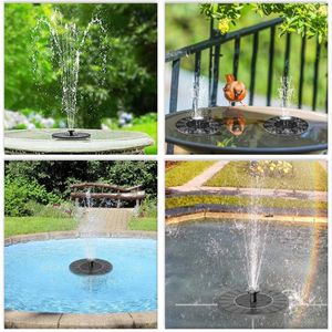 Tuindecoraties 1 Set Water Fountain High-Power Outdoor 150L/H Qmax Bird Bath Pond Solar Powered Home Decor