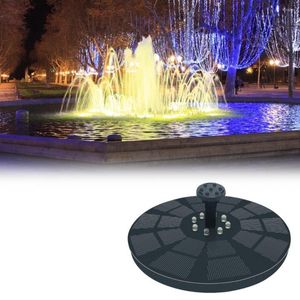 Décorations de jardin 1 ensemble fontaine à eau à énergie solaire lumières LED plastique oiseau bain pompe décor