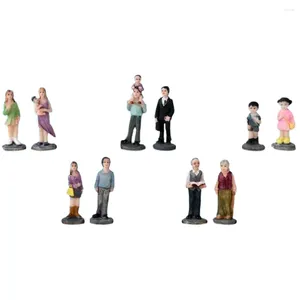 Tuindecoraties 10 stuks Decor Mini Mensen Modellen Menselijk lichaam Kleine standbeelden Figuur Hars Familie Beeldjes Miniatuurfiguren