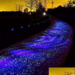 Décorations de jardin 1000pcs pierres lumineuses brillent dans les roches sombres pour la décoration extérieure cour pelouse pebble fish tank aquarium décor d otqjv