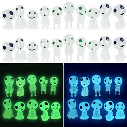 Tuindecoraties 105Pcs Glow In The Dark Boom Elfen Lichtgevende Ghost Micro Landschap Figuur Ornamenten Thuis Standbeeld Bloem Ingemaakte Decoratie 230721