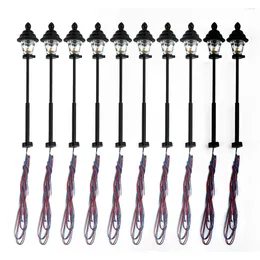 Décorations de jardin 10pcs Lanterne LED Modèle de la lampes de chemin de fer LUMIÈRE LUMIÈRE N LAXET DE LAPILITÉ LAXE DÉCOR BONSAI