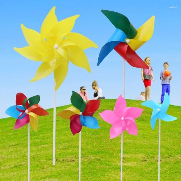 Decoraciones de jardín 10set Molino de viento Molinete Viento Spinner Patio Arte Decoración Juguetes al aire libre DIY
