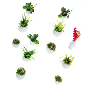 Décorations de jardin 12 pcs Mini plante modèle maison disposition minuscule miniature en pot décor décoration bonsaï outils d'extérieur fournitures