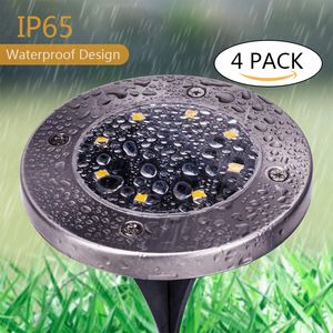 Tuindecoraties 14 stuks Solar Garden Lights 121620 LED Solar Ground Light Waterproof Lamp Underground Sensing Landscape Lamp for Lawn Pathway 230729