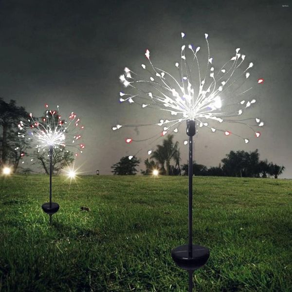 Décorations de jardin 150 LED pissenlit fil lumière extérieure pelouse solaire étanche cuivre flash chaîne lumières sparkler lampe veilleuse