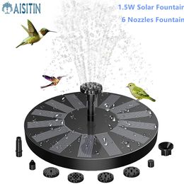 Décorations de jardin Mise à niveau des fontaines de bain d'oiseaux solaires 15 W avec fontaine à 6 buses Convient pour 230608