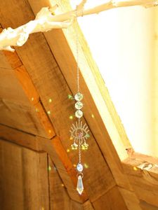 Décorations de jardin 1pc Eye Star en forme Crystal Suncatcher Window Sun Catcher Chakra Prisma Ornements suspendus Suncatchers Decor Outdoor Decors Gift