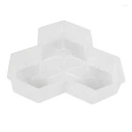 Décorations de jardin 1pcs chemin moule béton manuellement plastique pas à pas moules de pavage pour chaussée cours carrées