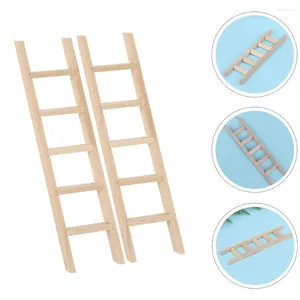 Gardendecoraties 2 pc's huisladder zandbak miniaturen buiten meubels pography poppen houten