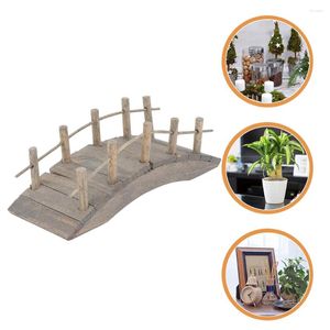 Décorations de jardin 2 pcs Mini pont en bois en bois pratique maison décoration micro scène accessoire miniature pour