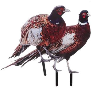 Tuindecoraties 2 pc's fazant decoratie gazon bord ornament outdoor versiering acryl stake duck yard yards