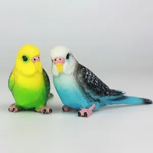 Décorations de jardin 2 pcs Simulation Parrot Faux Birds Modèles Home Greening Decoration Colorful Artificiel Small Plastic