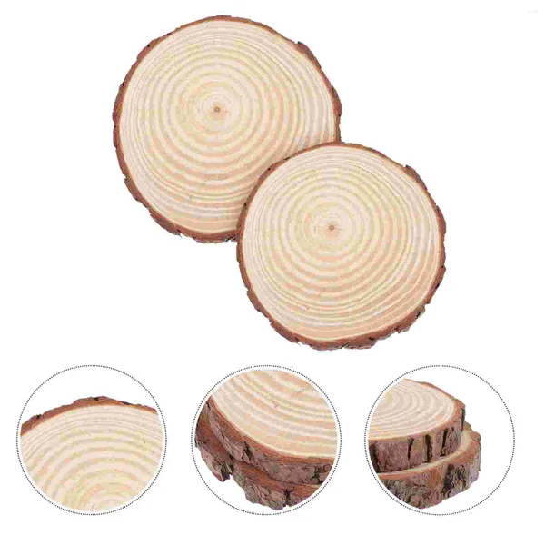 Décorations de jardin 2 pièces en pierre Woodsy Decor Log Chips Pavés Bois Pelouse Garniture en bois