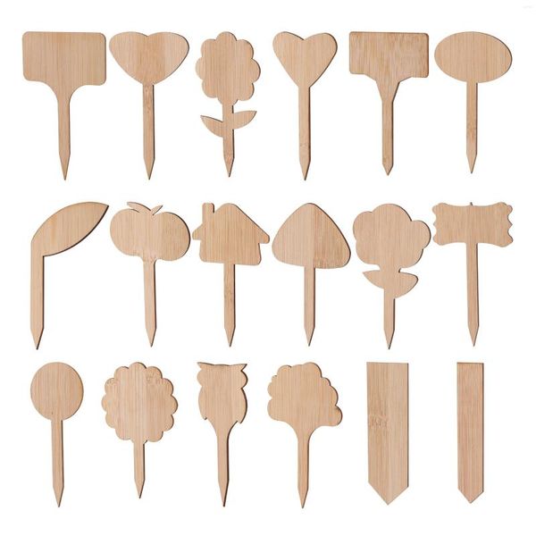 Décorations de jardin 20 pcs Étiquette de marquage de plantes en bambou Plantes en pot Pépinières Succulentes Fleurs Légumes Marqueurs de semis Carte de jardinage