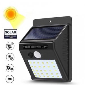 Decoraciones de jardín 20100 LED Solar Led Light Outdoor Lamp PIR Motion Sensor Wall Impermeable Luz solar Powered Street 221116