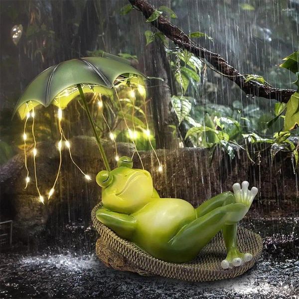 DÉCORATIONS DE JARDIN 2024 ÉTAUDES DE FROG SOLAR STADES LED RÉSINE IMPHERPORT RÉSIN MIGIN ANIMAL SCULPTURE LUMILES IDÉAL ORNAMENT POUR LA PAWN PA JOUR