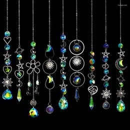 Tuindecoratie 2024 Suncatcher Crystal Maan En Zon Hanger Woondecoratie Ornament Rainbow Maker Chaser AB Kleur 1PCs