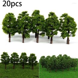 Décorations de jardin 20pcs 8cm mini modèle arbres micro paysage décor de train de train accessoires