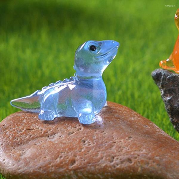 Décorations de jardin 24 pcs Glow-in-the-Dark Lézard Micro-Paysage Décors Mini Résine Animaux Figurines Dessin animé Miniature Glowing