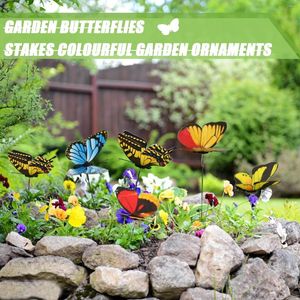Décorations de jardin 25pcs papillons jardinière jardinière colorée