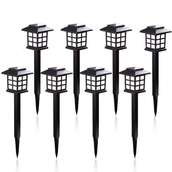 Decoraciones de jardín 28pcs Led Solar Pathway Lights Lámpara impermeable para exteriores para GardenLandscapeYardPatioDrivewayWalkway Lighting 221208