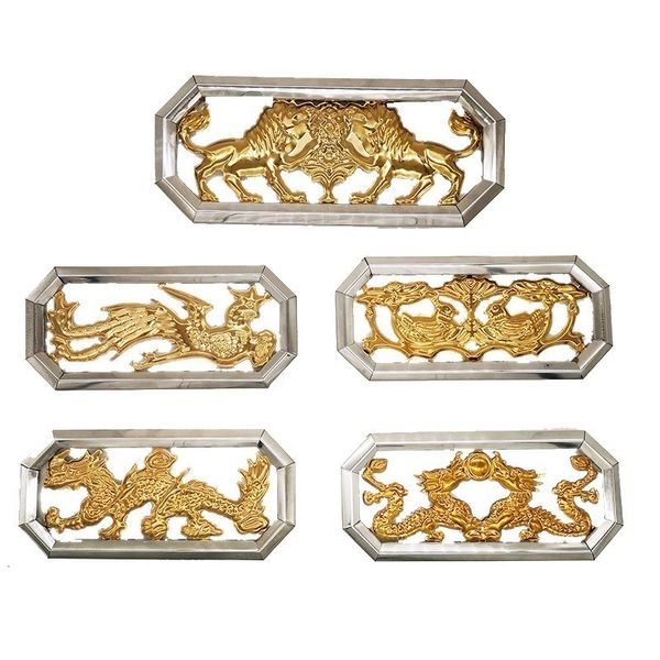 Décorations de jardin Plaque de porte en acier inoxydable 10/12cm, 2 pièces, adresse de maison moderne, fenêtres, cadre de porte, décoration, sculpture en métal, accessoires de quincaillerie 230824