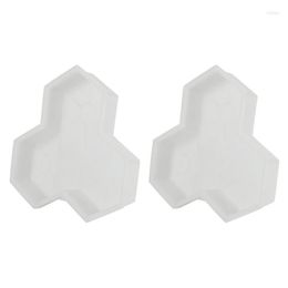 Gardendecoraties 2 stks pad schimmel beton handmatig plastic stappen stenen bestrating vormen voor bestrating binnenplaatsen sq dhafx