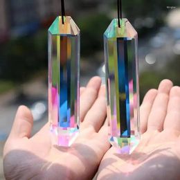 Décorations de jardin 2pcs Suncatcher Fenêtre Prisme Pendentif pour rectangle AB Couleur Crystal Rainbow Maker Suspendu Sun Catcher Ornement H