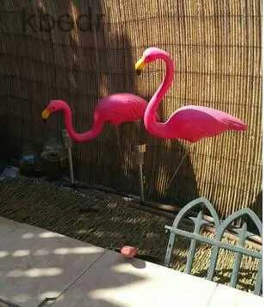 Décorations de jardin 2 pcsPink couleur PE Flamingo Simulation animaux jardin paysage extérieur artisanat décoration ornements YQ240116