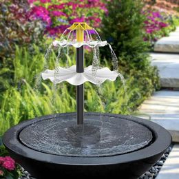 Tuindecoraties 3 gelaagde vogelbad met 2,5W zonnepomp DIY Fountain Yard Decor voor baden BSV-SP004A