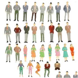 Décorations de jardin 30 pcs Couleur Villain Mini Personnes Modèles Nombre Jouets Figurine Sable Table Figure School Playset Enfants Figurines Puppe DHB5A