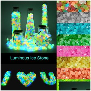 Tuindecoraties 300500 PCS Decoratie Pebbles Luminous Stone Glow In Dark Decorative Outdoor Fish Tank Aquarium 230815 D Home InsuSh Dhkwi