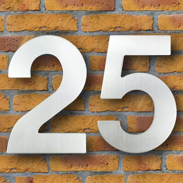 Décorations de jardin Numéro de maison en acier inoxydable de 30 cm, signe d'adresse #0-9 Huisnummer Outdoor Silver 12 po. Numéros de porte Home Numeros Casa Extérieur Big 230823