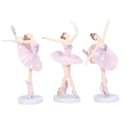 Décorations De Jardin 3pcs Ballerine Statue Ornement De Bureau Figurine Ornements Figurines Miniatures Danse Fille Artisanat Décor À La Maison 230621