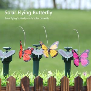 Décorations de jardin 3 pièces papillons volants dansants à énergie solaire pelouse papillon flottant colibri pour la décoration de paysage de jardin extérieur 230920