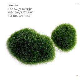 Decoraciones de jardín 41XB 5PCS Green Artificial Moss Ball Piedra decorativa para jarrones ideales Planter Dec