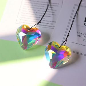 Décorations de jardin 45 mm Crystal Prism Heart Sun Sun Catcher Rainbow Maker suspendu Pièces de lustre