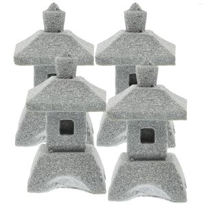 Tuindecoraties 4 stuks landschapsarchitectuur Chinese pagodes zandsteen standbeeld decoratieve ornament decor het was de