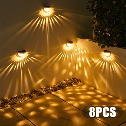 Gardendecoraties 4 stks LED ZONDAGLICHT BUIDEN Decoratiedek Wand SCONCE Hek Lamp oprit 221202